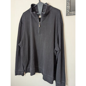 Tommy Bahama Black Quarter-Zip Sweater Men's XXL